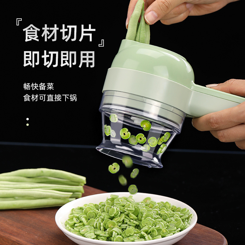 Máquina de cocina eléctrica comercial para cortar verduras, artefacto mágico para cortar salchichas, cocina, cocina, máquina de cocina, artefacto mágico de puré de ajo