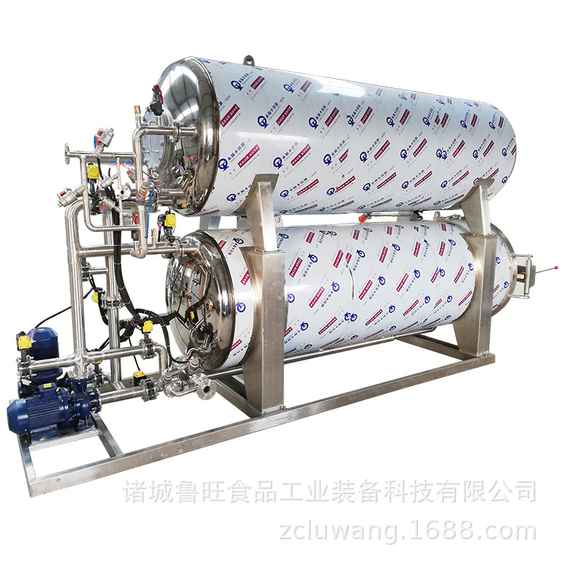 全自动水浴杀菌锅 蒸汽双层PLC智能电控水浴杀菌锅 凤爪杀菌锅