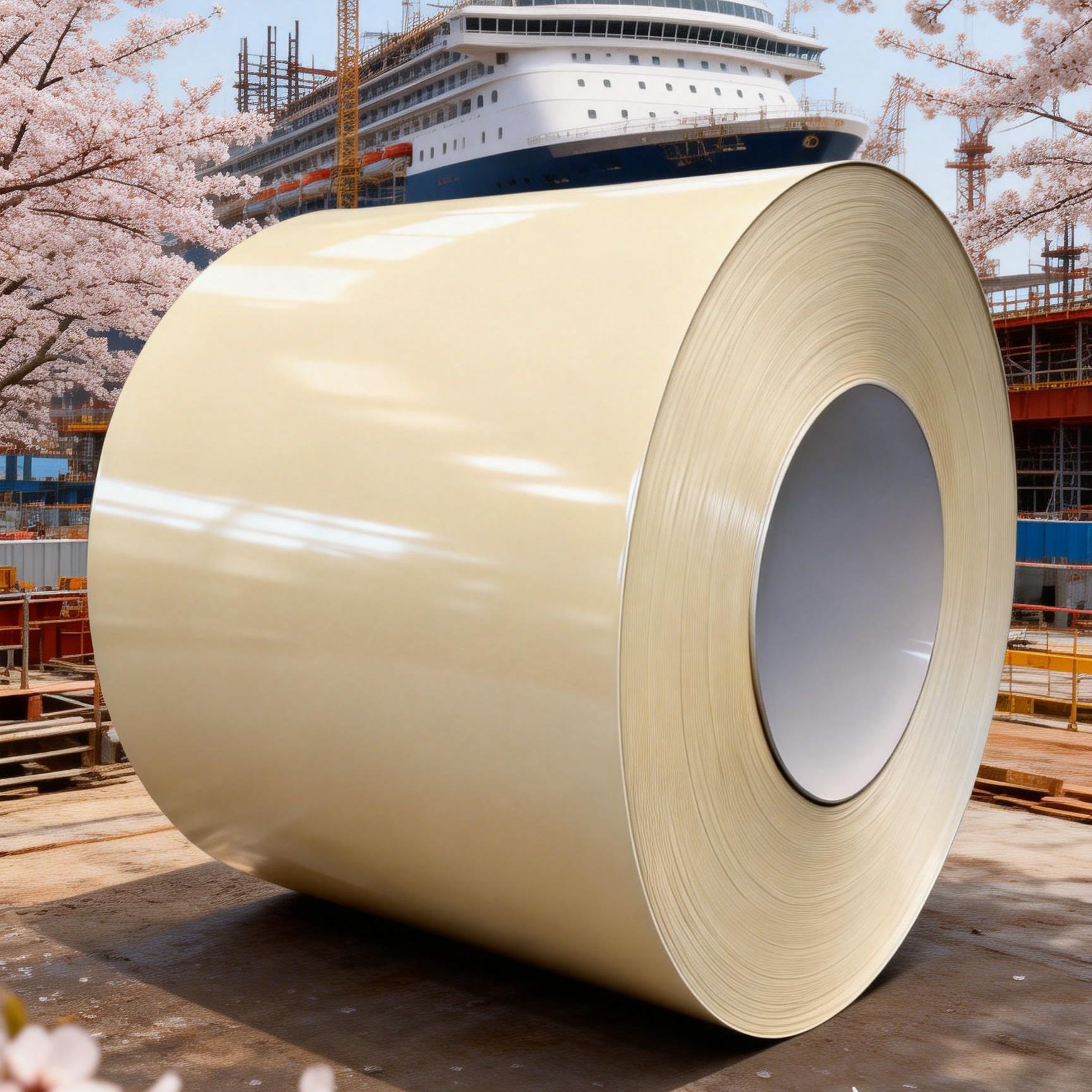 供应TDC51D+Z PE聚酯HDP高耐候SMP硅改PVDF氟碳彩涂宝钢象牙白