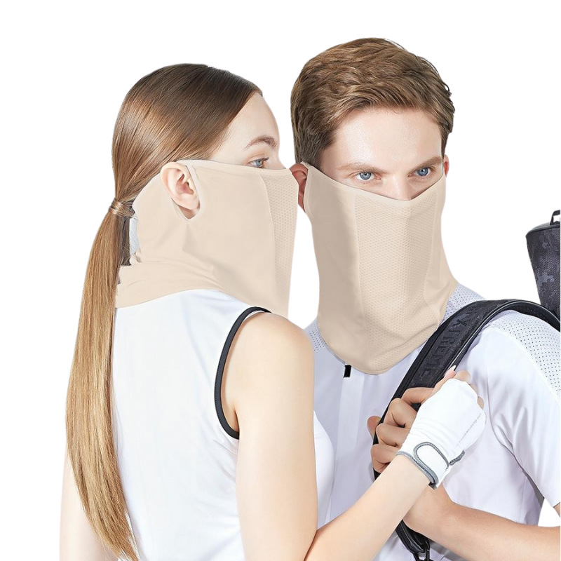 Máscara solar de hielo, máscara de golf de verano, máscara respirada UV, cubierta de cuello de secado rápido al aire libre