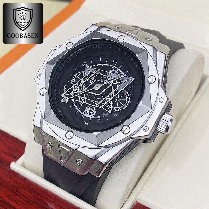 Guberson Tattoo Versatile Men's Watch Waterproof Luminous Calendar Live Broadcast Foreign Trade Hot-Selling Dropshipping Large Dial