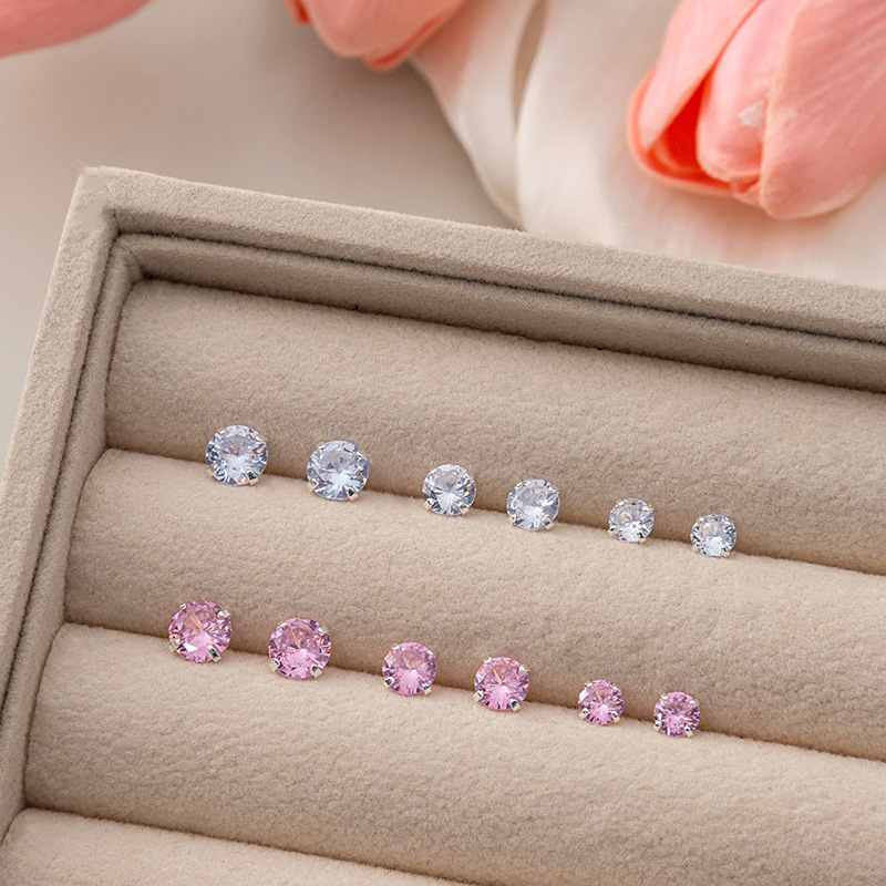 Holiday, Daily Occasion 1 Pair Simple Style Geometric Plating Zircon Ear Studs