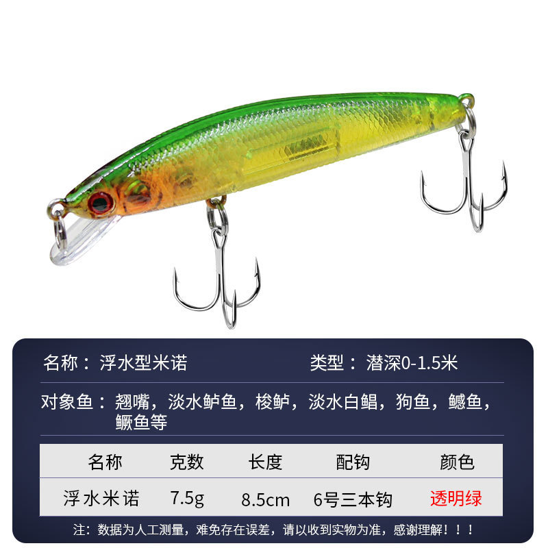 8,5 cm 7,5g de cebo Minoluya cebo falso biónico de calamar cebo artificial de cebo duro artes de pesca comercio electrónico transfronterizo