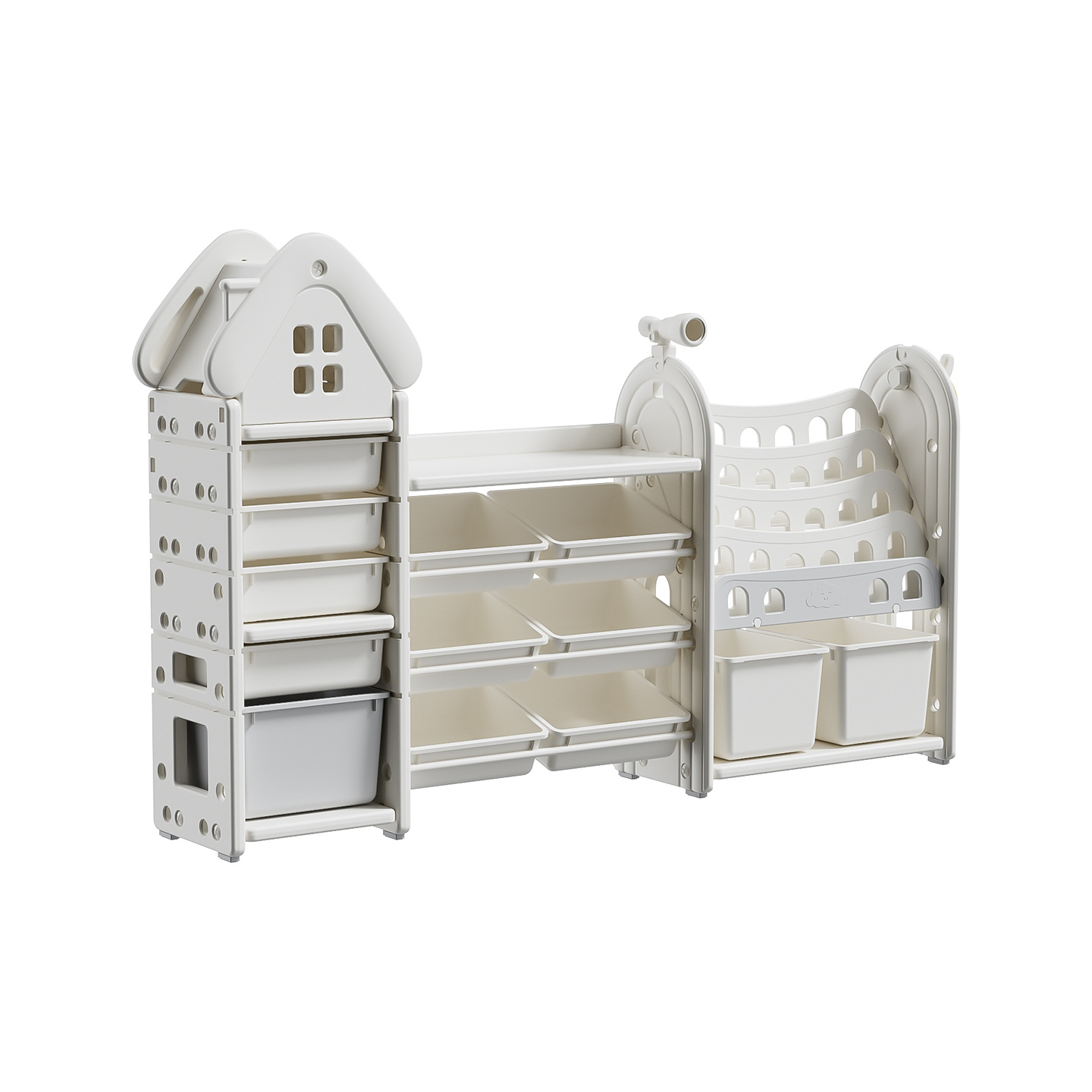 Estante de almacenamiento de juguetes para niños de gran capacidad combinado multicapa pequeño estante de piso estante de almacenamiento armario de libros pintados estante de libros