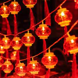 LED新年灯笼彩灯家用过年阳台挂饰场景福字春节灯笼氛围装饰灯串