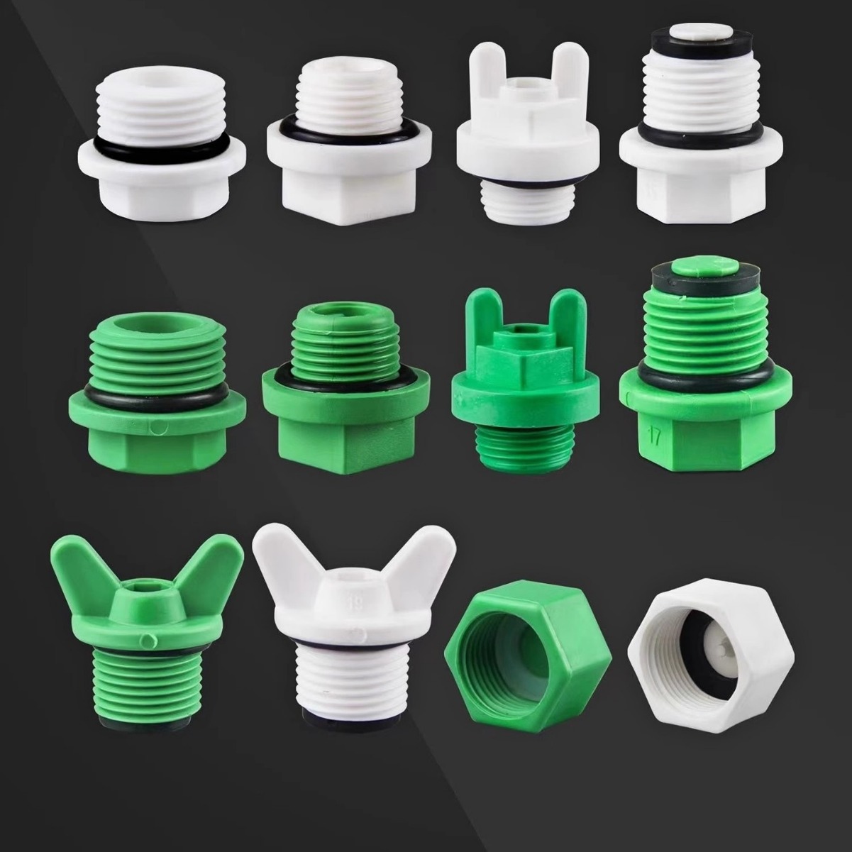 Ppr tubo de agua enchufe 4 puntos 6 puntos 1 pulgadas interno y externo alambre enchufe conejo oreja cinturón anillo de cuero libre materia prima cinturón mano Twist