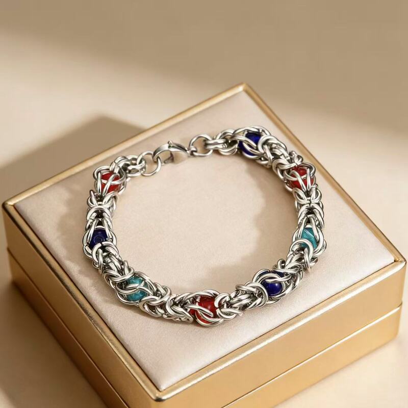 Cross-Border Stainless Steel Bracelet, European and American Men's Cuban Chain, Non-Fading, Washable, Fashionable and Versatile Titanium Steel Bracelet Cross-Border Stainless Steel Bracelet, European and American Men's Cuban Chain, Non-Fading, Washable, Fashionable and Versatile Titanium Steel Bracelet