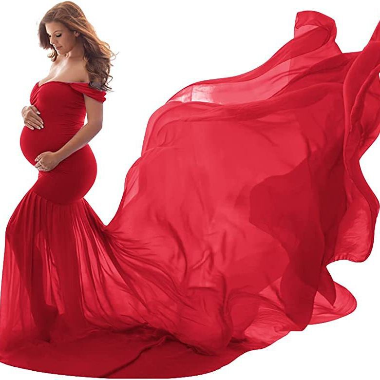 2025 cross-border foreign trade hot new pregnant women chiffon dress photo dress deep V perspective multi-color can do 2025 cross-border foreign trade hot new pregnant women chiffon dress photo dress deep V perspective multi-color can do