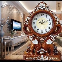 时尚静音座钟欧式床头台钟家用电视柜时钟客厅卧室壁挂钟表