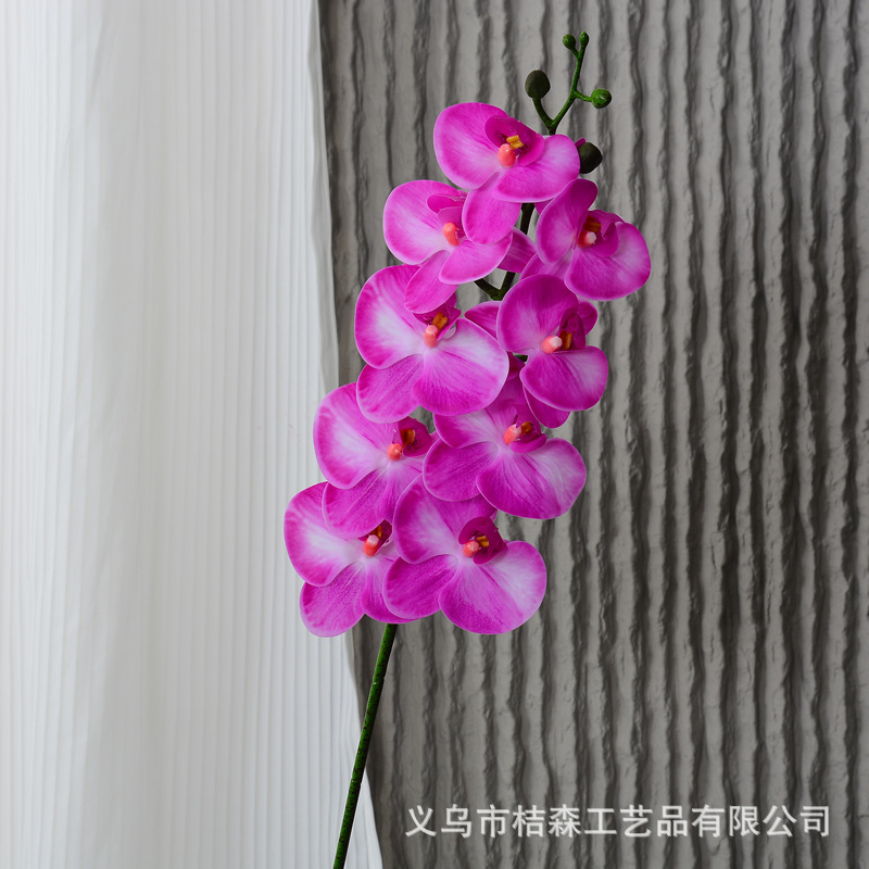 Flores de alta calidad 9 cabezas 7 cabezas 5 cabezas orquídeas mariposa sensación realista tela de seda de película flores falsas decoración de boda nórdica