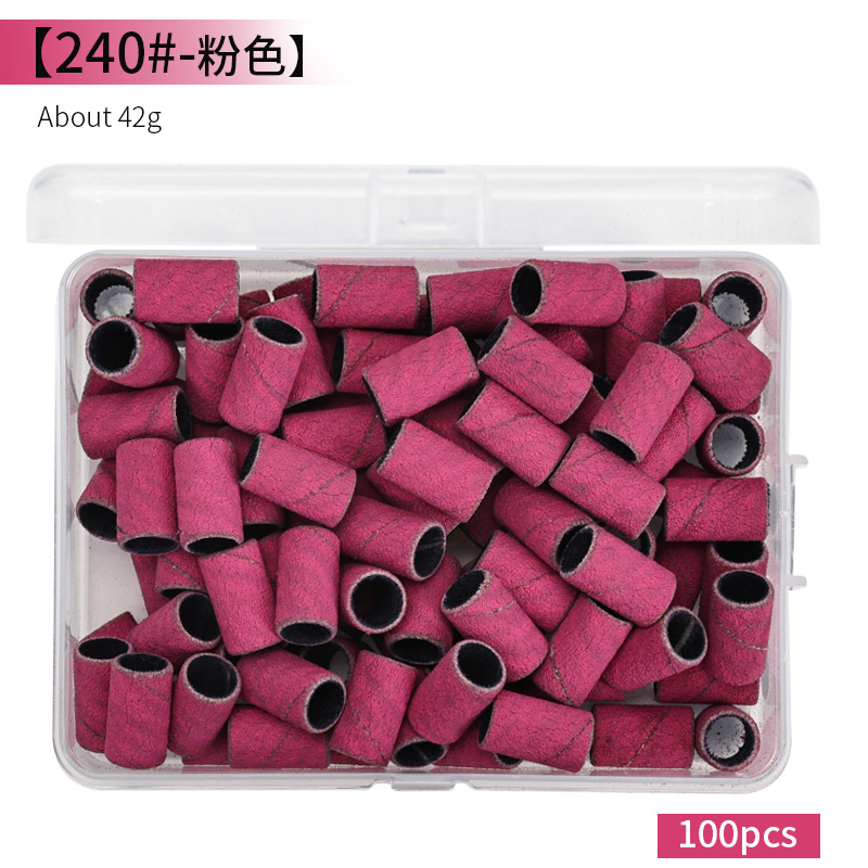 Transfronterizo nuevo clavo cabeza de molienda anillo de arena máquina de pulir eléctrica clavo anillo de molienda negro y blanco multi-color caja de montaje cojinete