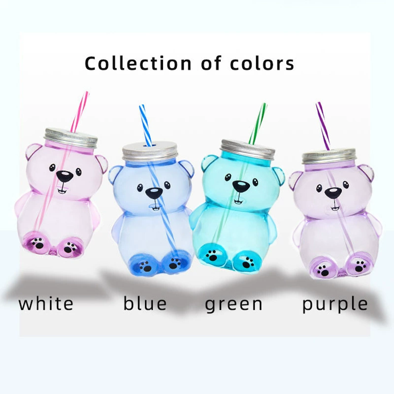 Трансграничный temu Hийин горячая распродажа медвежонок стакан фруктовый сок чашка горячая продажа медведь форма чашка несколько цветов портативный оптовая продажа