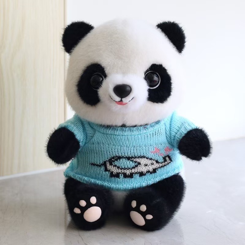 Panda lindo muñeca niño muñeca de regalo tesoro nacional panda gigante imitación panda gigante juguetes de peluche