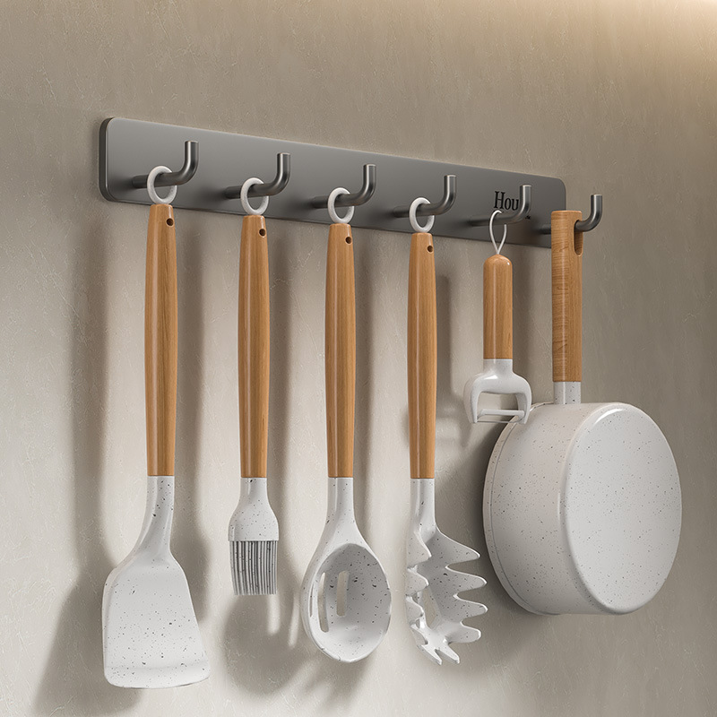 Hook Punch-free Strong Adhesive Wall Wall Hanging Bathroom Clothes Towel Hanger Wall Bathroom Kitchen Door