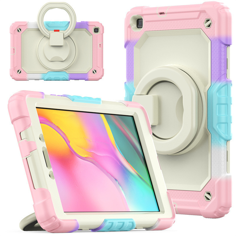 Suitable for Samsung T290 Protective Case Tab a 8.0 2019 Tablet Anti-Fall Shell Kidsren's Satchel T295 Lanyard Shell