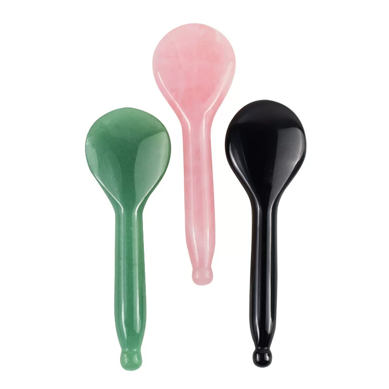 Jade scraping plate powder crystal scraping tablet spoon shaped scraping board face face face scraping plate tap gluten racket shape