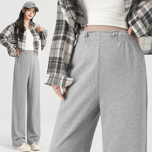 Real Pants Spring and Autumn Outer Wear 2024 New Straight Leg Pants Wide Leg Pants Autumn and Winter Pants Autumn Wear