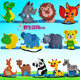 Children's Day kindergarten cartoon animal headwear performance props Tiger big gray wolf Fox kitten elephant Hood hat
