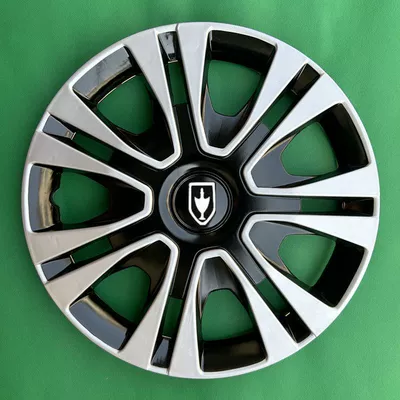 Cup and Big Lion Wheel Hub: Spare wheel cover - standard-ky-model-black-silver-1-piece