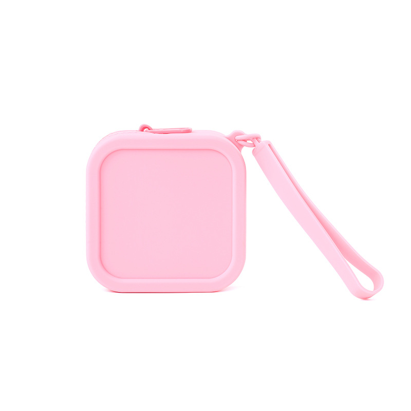 Bolsa de silicona, bolsa de almacenamiento, monedero, bolsa para auriculares, bolsa cuadrada pequeña, mini billetera, tarjeta de llave de dibujos animados portátil