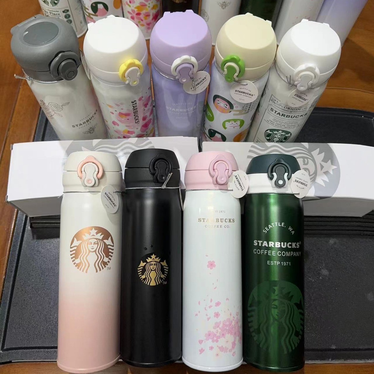 新款星爸爸保温弹跳杯316不锈钢350ml/500ml学生情侣便携杯礼品杯