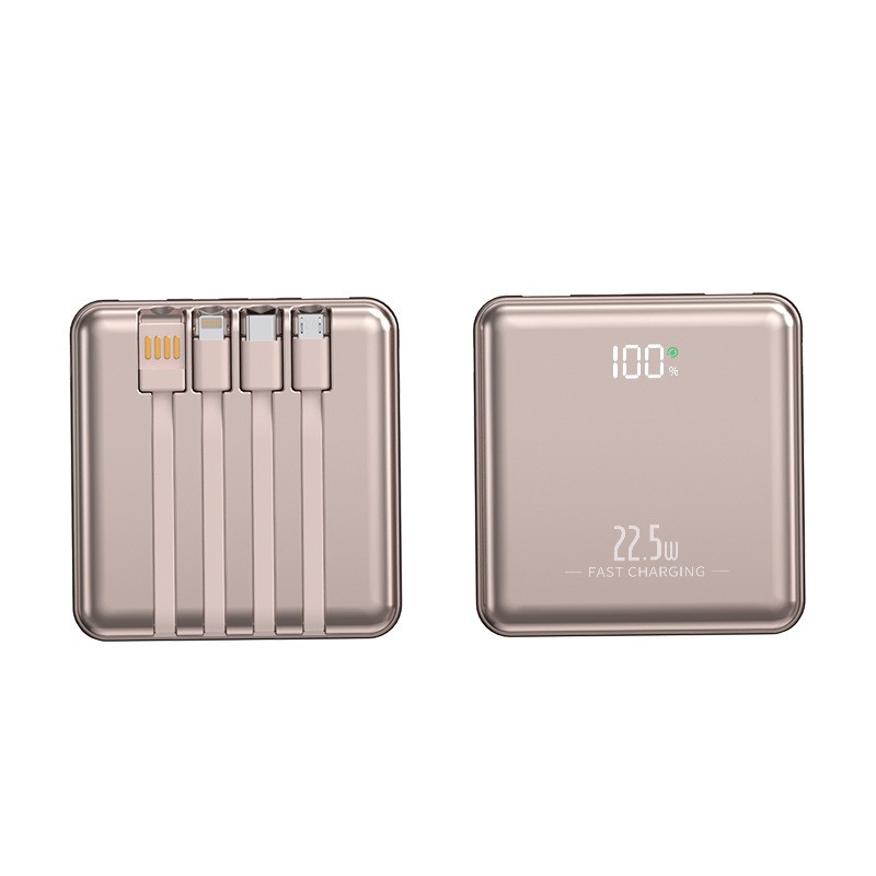 4 線式メタリックペイント高速充電 3C パワーバンク 1/20000 mAh 超薄型ポータブル PD モバイル電源ユニバーサルを搭載|undefined