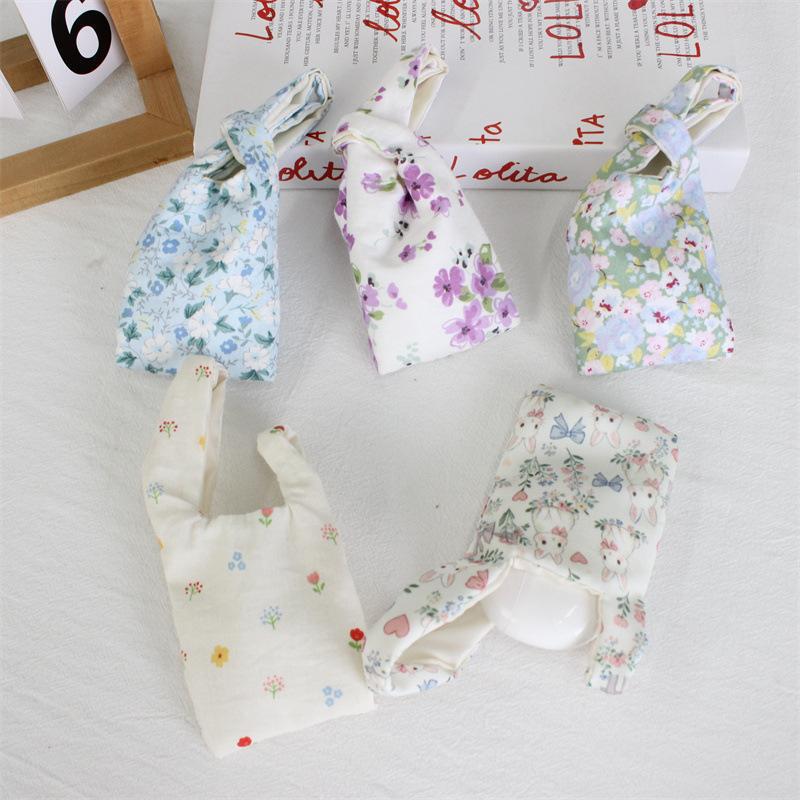 New Floral Hand-Held Storage Bag, Mini Portable Lipstick, Earphone, Coin Purse, Large Capacity Portable Fabric Small Tote Bag New Floral Hand-Held Storage Bag, Mini Portable Lipstick, Earphone, Coin Purse, Large Capacity Portable Fabric Small Tote Bag