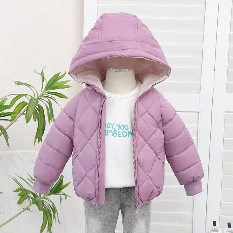 Otoño e invierno Abrigo acolchado de algodón para niños Abrigo con capucha engrosada para hombres y mujeres Abrigo acolchado de algodón para niños de estilo coreano