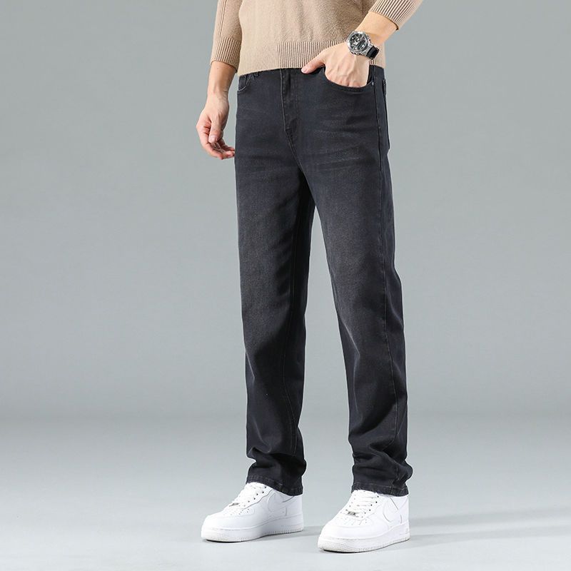 Otoño, primavera y otoño, pantalones jeans de moda para hombres, pantalones rectos largos, pantalones largos casuales para hombres, otoño y invierno