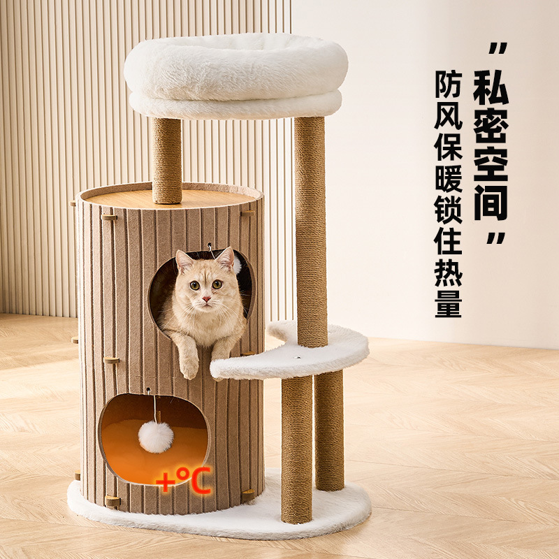 猫が棚に登って家庭用の小戸型は木の穴の猫の巣を占有しません。|undefined