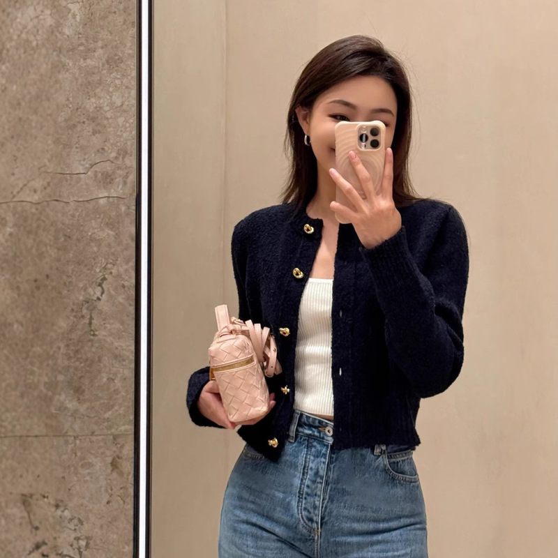 Pure Original Single Bv Herbalife Circle Yarn Wool Knitted Cardigan Jacket Southern Oil Elegant High-End Accessible Luxury Women's Top