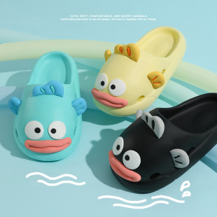 Clown Fish Slippers Women's Summer Cute Cartoon Indoor Thick-soled Non-slip Baotou Slippers Women's Home Hole Shoes
