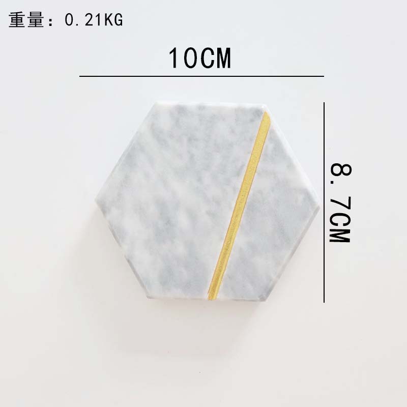 Nordic ins montaña rusa de mármol natural nueva creativa línea de oro con incrustaciones de aislamiento estera de café accesorios de tiro