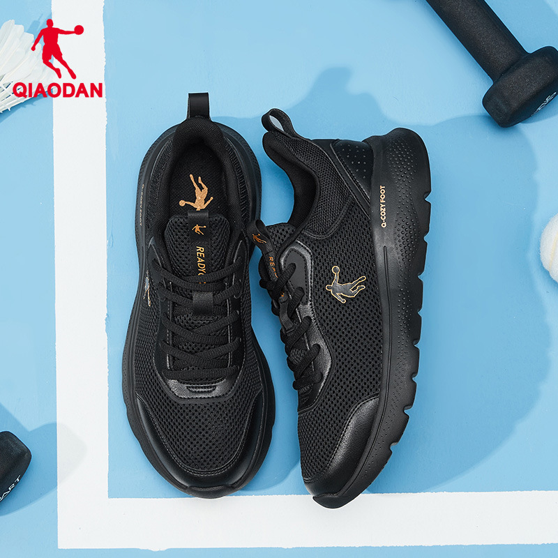 乔丹运动鞋男鞋夏季网面透气跑步鞋男减震软底防滑轻便跑鞋官方黑