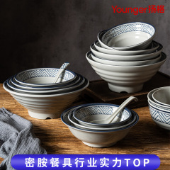 業務用メラミンボウル、ラーメン専用ボウル、レトロ風食器、プラスチックボウル、カタツムリヌードル、丸スープボウル、スパイシーターマン大ボウル
