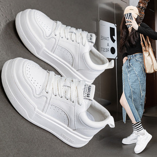 Lightweight Soft-Soled Genuine Leather White Shoes for Women 2025 Autum New Miu Student Running Shoes Casual Flats Sports Shoes