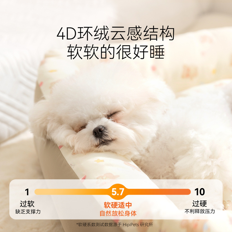 狗窝公主风荷叶花边窝四季通用猫咪床狗沙发可拆洗睡垫秋冬宠物窝|undefined