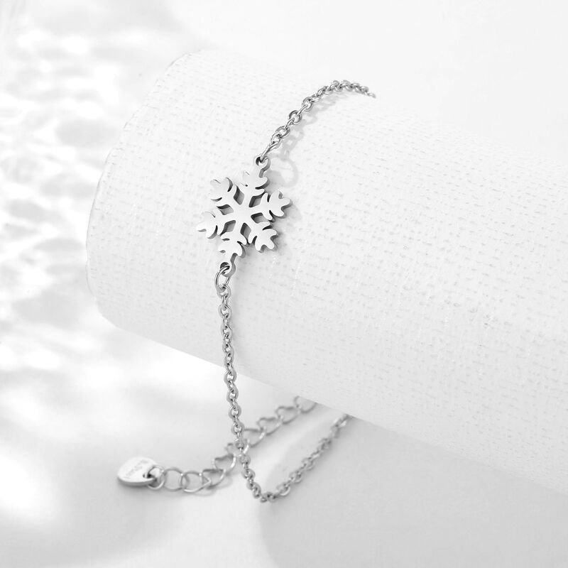 Mexican Fashion Stainless Steel Snowflake Bracelet Women's Cross Chain Fashion Steel Jewelry Bracelet Hand Jewelry Wholesale Mexican Fashion Stainless Steel Snowflake Bracelet Women's Cross Chain Fashion Steel Jewelry Bracelet Hand Jewelry Wholesale