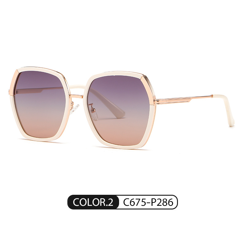 Nuevas gafas de sol polarizadas TJ710 moda mujer ins Street shooting gafas de sol de metal conducción gafas de sol polarizadas