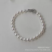 Zhuji Pearl Aurora Baby браслет из бусин 5-6mm Натуральный пресноводный жемчужный браслет почти безупречный 925 серебро