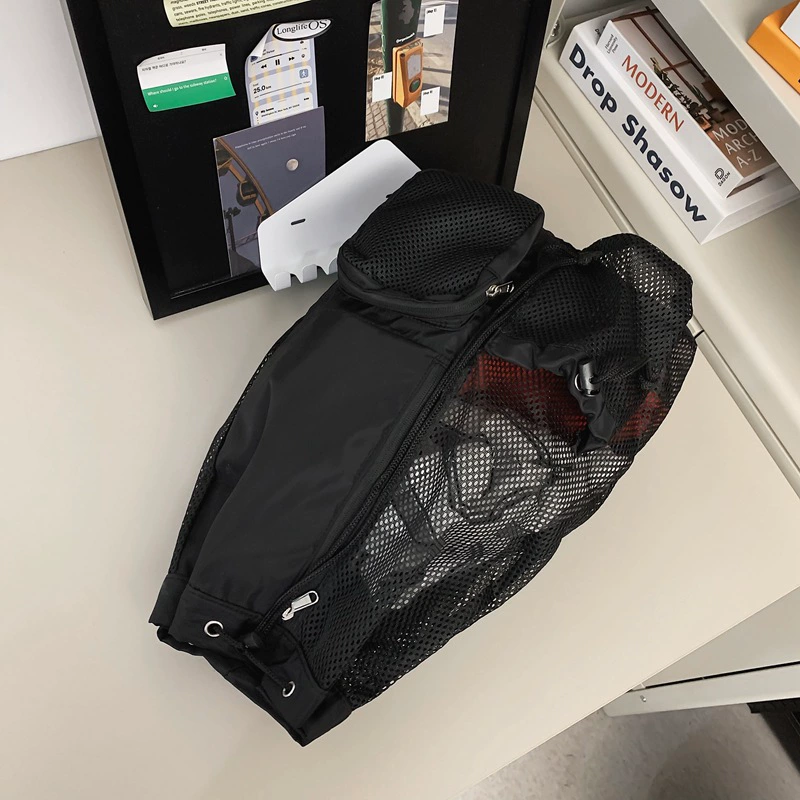 Beach backpack for swimming for gym, equipment, new collection, drawstring