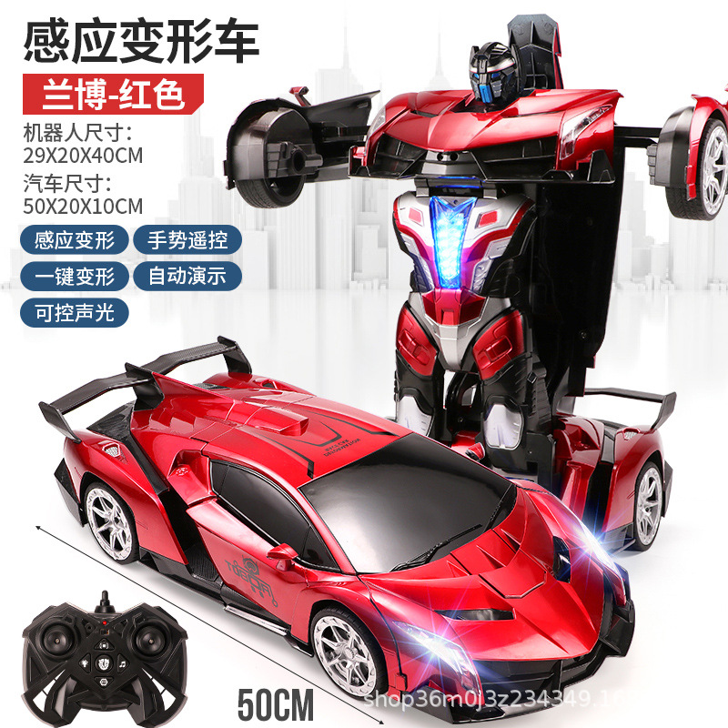 Coche teledirigido con sensor de gestos, coche teledirigido robot con control por voz, coche de carreras eléctrico de gran tamaño para niños, juguete para niños.
