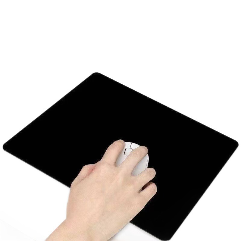 Pad de ratón negro puro para niños y niñas computadora de escritorio simple engrosado juego de mesa de teclado de computadora