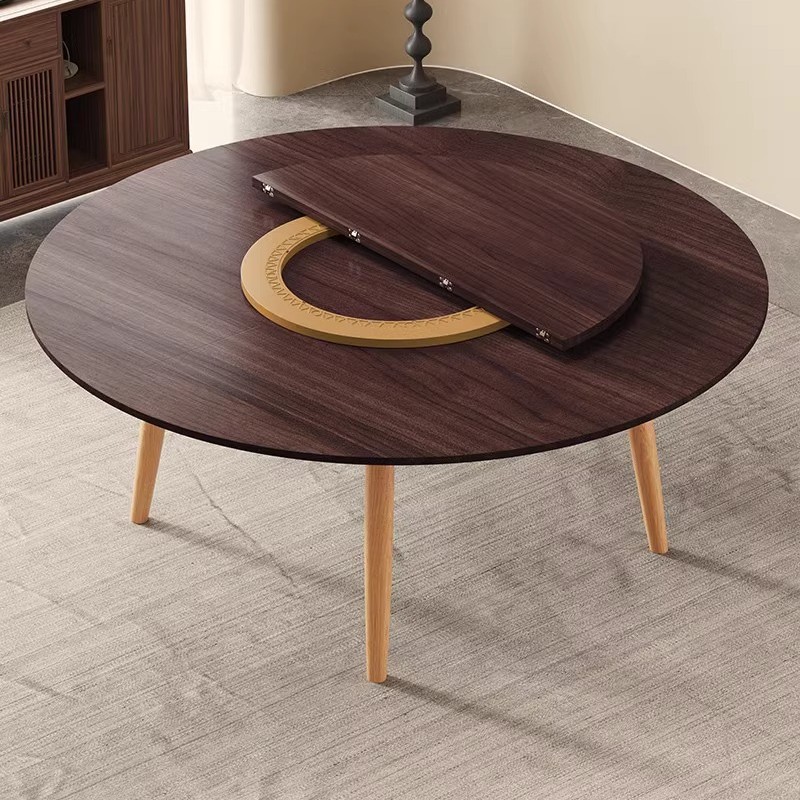 [black walnut pattern] quadruple 2.0m + 1.4m foldable turntable + electric track free power bank