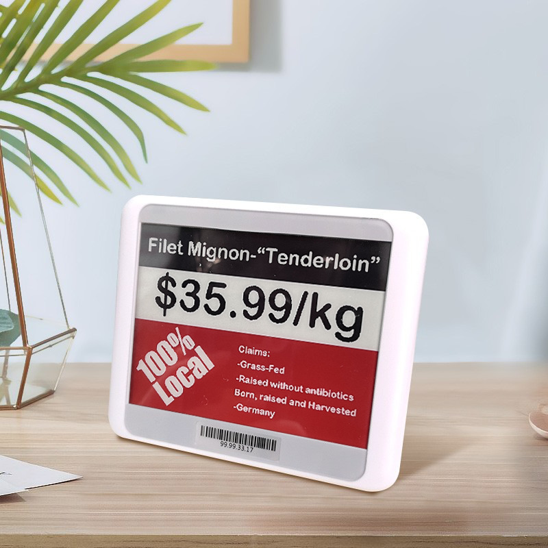 Etiqueta de precio electrónica de 4,2 pulgadas pantalla de tinta Etiqueta de estante de papel electrónico centro comercial supermercado baja temperatura comida fresca congelada etiqueta de precio