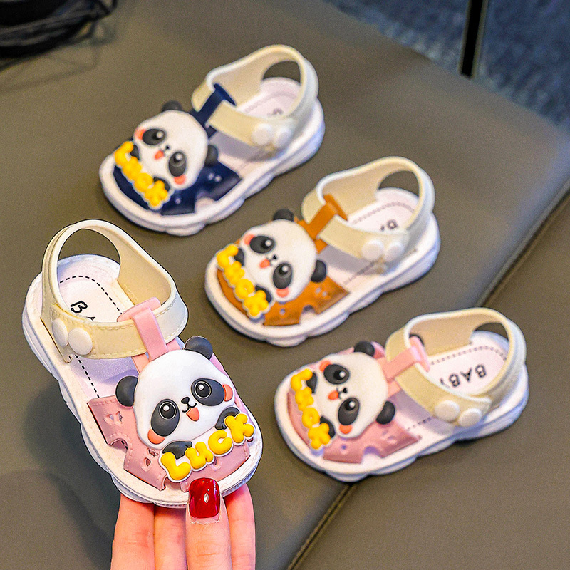 Sandalias para bebés de verano zapatos para niños sandalias para niñas princesas zapatos para bebés con suela suave sandalias para niños pandas