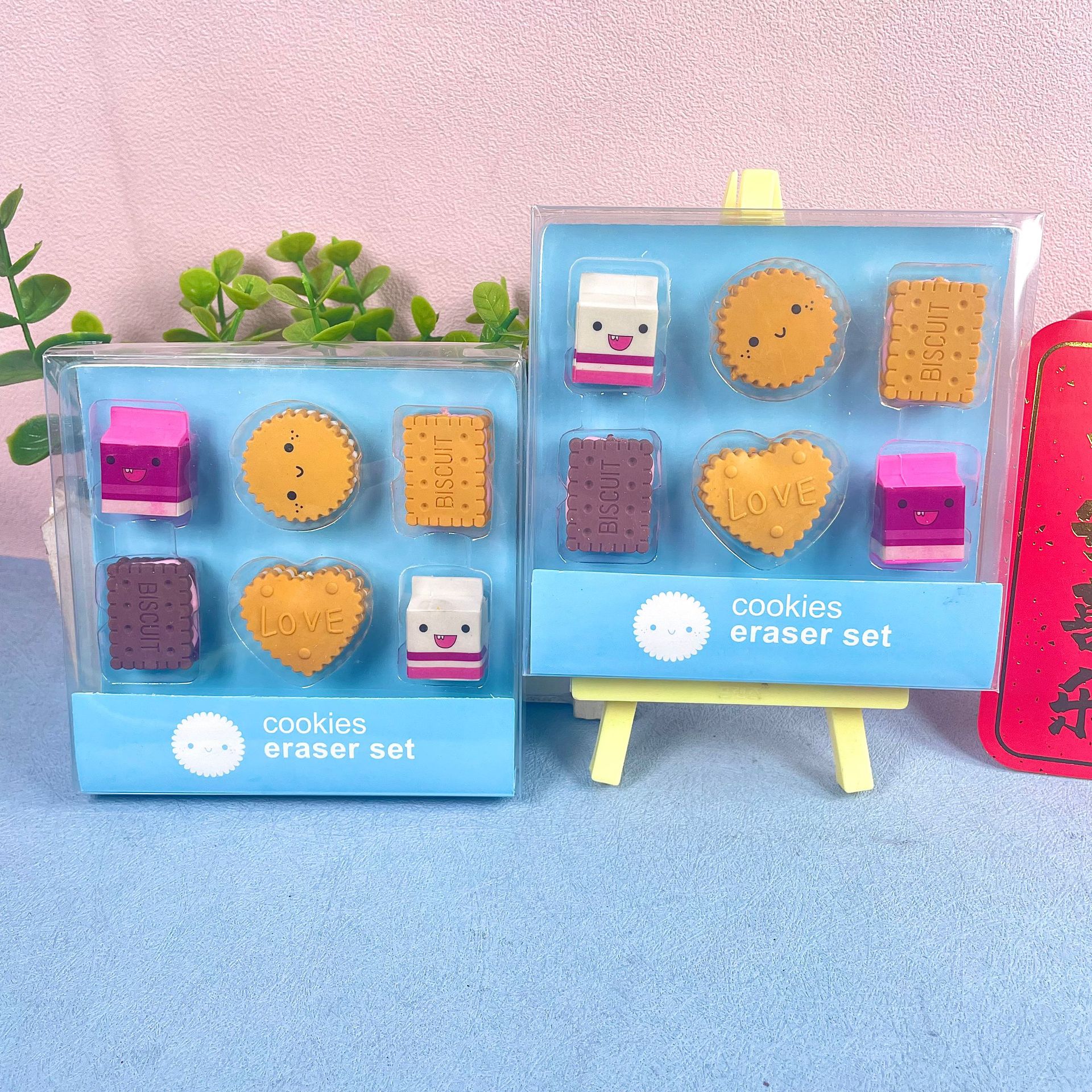 仿真食物饼干橡皮擦批发可爱小学生幼儿园生日礼物文具小礼品套装