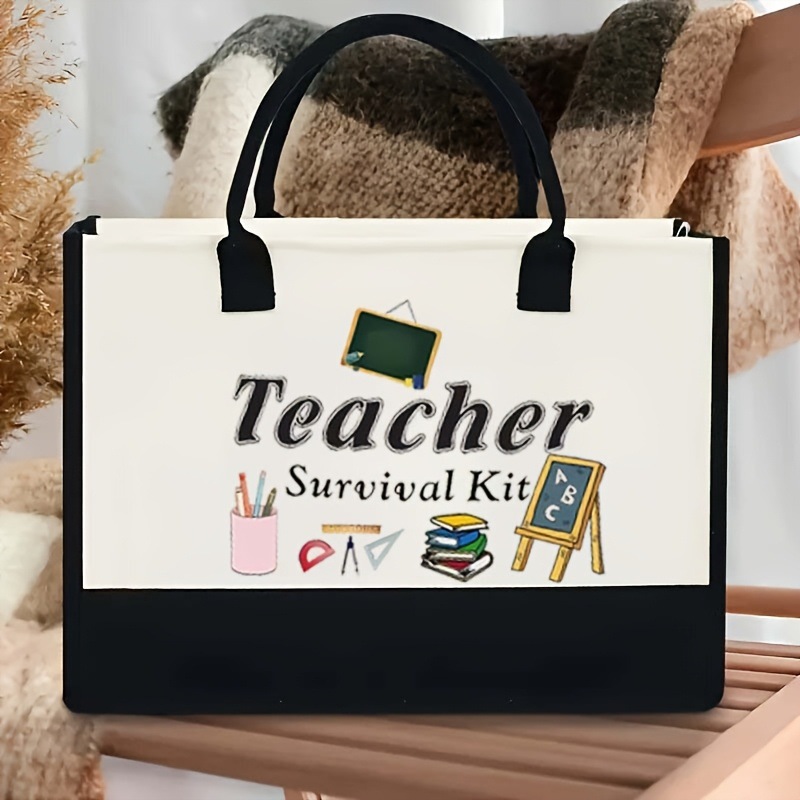 Bolso Tote con estampado de patrón Stitzi de moda en contraste transfronterizo Bolso de hombro doble en blanco y negro de gran capacidad Arte de alta gama