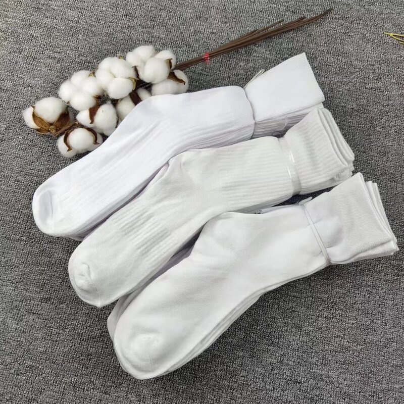 Medium high-rise men's and women's socks Miscellaneous Men's and women's white socks stall night market running Jianghu men's and women's socks