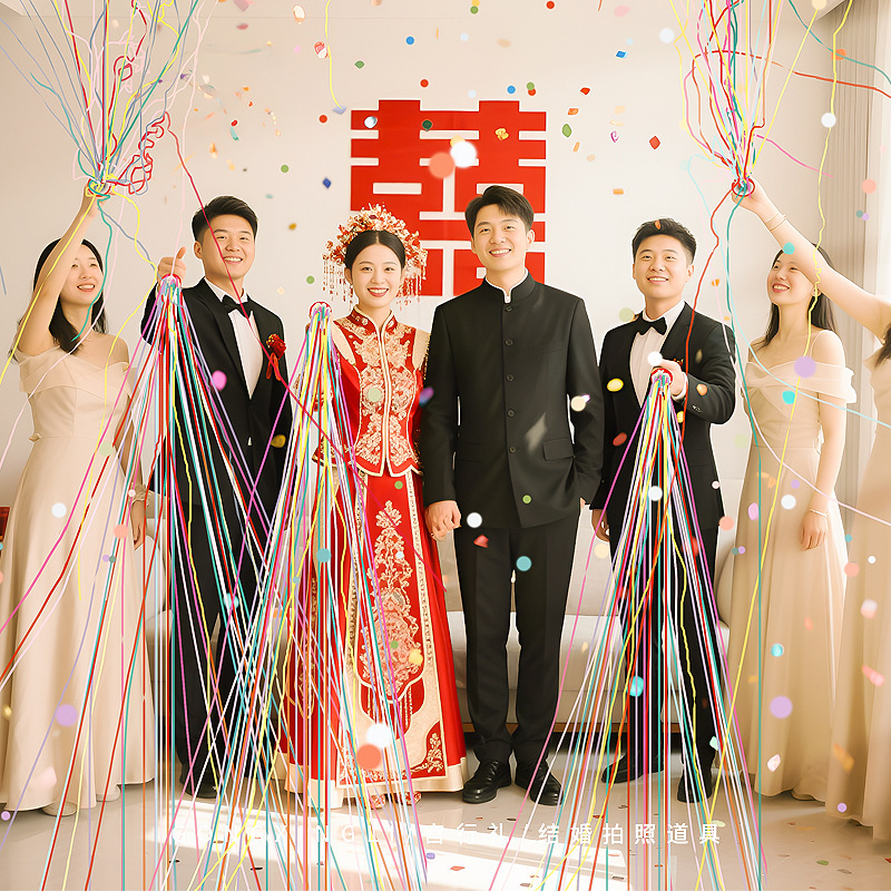 Wedding Photo Props, Wedding Bride's Dressing Gown, Shooting Artifact, Wedding Reception Game, Bridesmaid Group Couplets, Happy Words, Lanterns